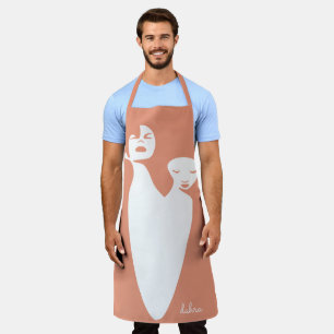 Abstract Art Two Black Women Apron