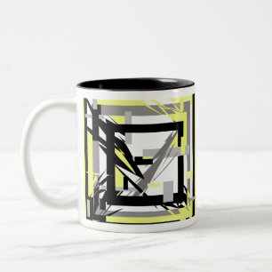 Abstract Art Two-Tone Coffee Mug