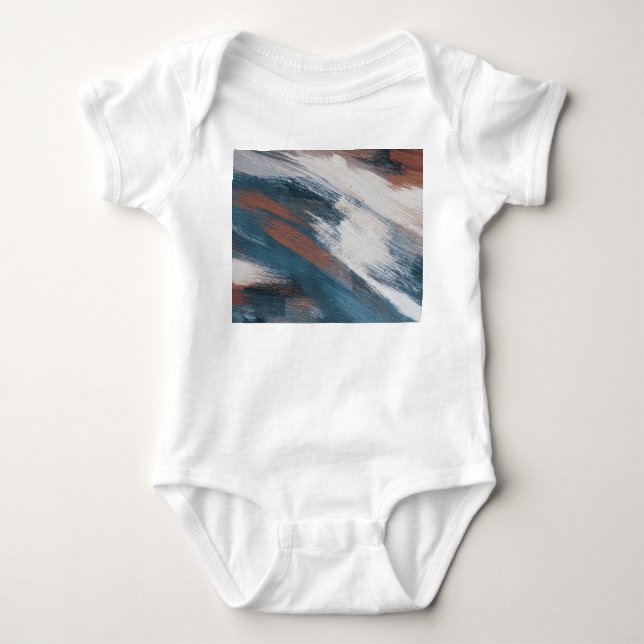 Abstract Art: Versatile Brush Strokes. Baby Bodysuit (Front)