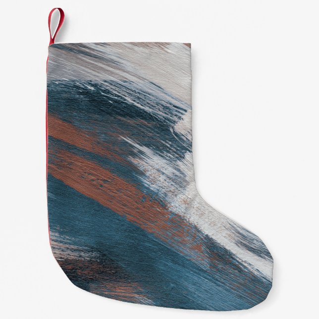 Abstract Art: Versatile Brush Strokes. Small Christmas Stocking (Front)