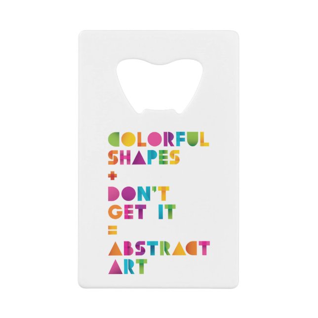 Abstract Art Wallet Bottle Opener (Front)