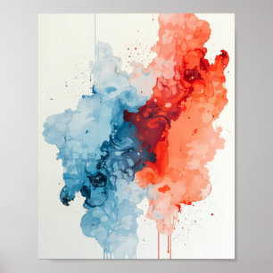 Abstract Art - Watercolor Brush Stroke Design 2 Poster