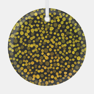 Abstract Art: Watercolor Creative Spots. Glass Ornament