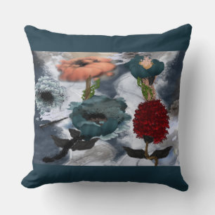 Abstract Art Watercolor Floral   Throw Pillow