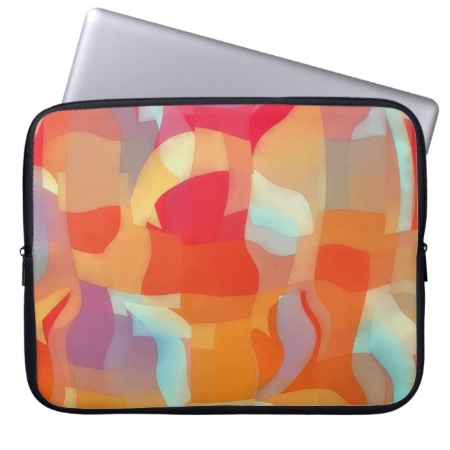 Abstract Art Watercolor Laptop Cover Sleeve (Front)