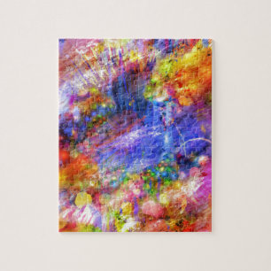Abstract Art Watercolour Splash Design Jigsaw Puzzle