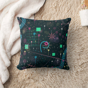 Abstract Art: Winter Skies Throw Pillow