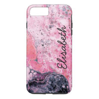 Abstract Art With Acrylic Paint Pour | Pink Black