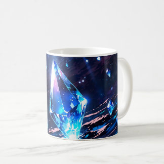 Abstract art with gemstones coffee mug