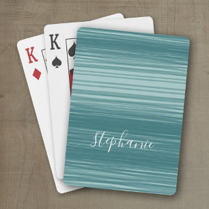 Abstract Art with Modern Script Name Playing Cards