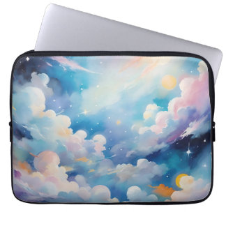 Abstract art with sky theme laptop sleeve