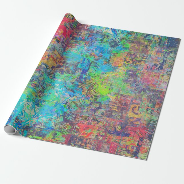 Abstract Art Wrapping or Decoupage Paper (Unrolled)