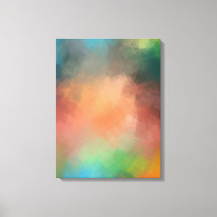 Abstract Art Yellow Green Red Blue Modern Colourfu Canvas Print