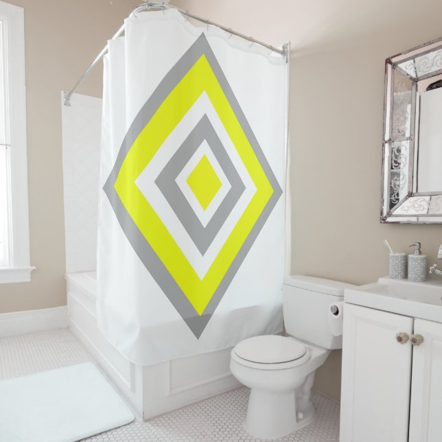 Abstract Art Yellow Grey White (In Situ)