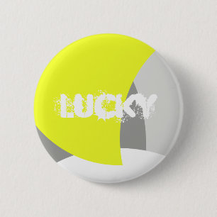 Abstract Art Yellow Grey White 2 Inch Round Button