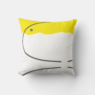 Abstract Art Yellow Grey White Minimalism Throw Pillow