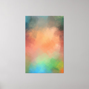 Abstract Art Yellow Red Blue Green Modern Colourfu Canvas Print
