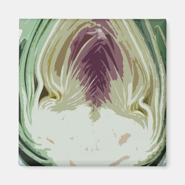 Abstract Artichoke Profile Magnet (Front)