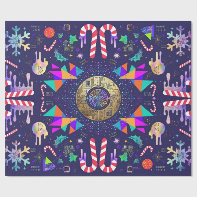Abstract Artificial Intelligence Wrapping Paper (Flat)