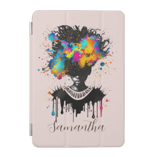 Abstract Artist Afro Woman   Black and White iPad Mini Cover