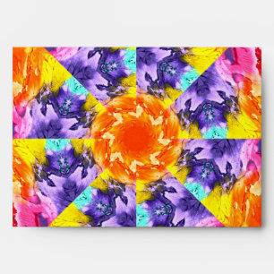 Abstract Artist Colorful Paint Kaleidoscope Envelope