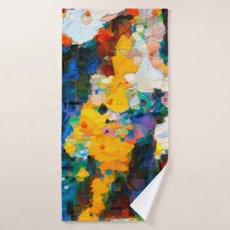 Abstract artistic background. Warm vibrant texture Bath Towel