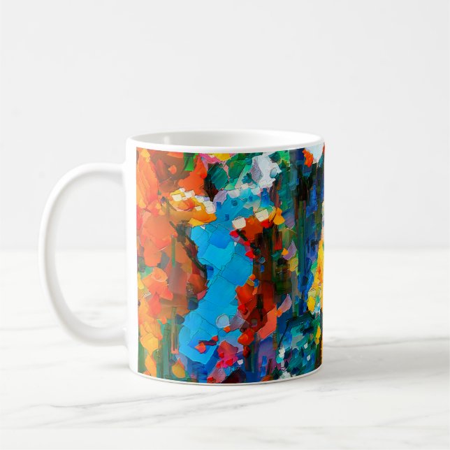 Abstract artistic background. Warm vibrant texture Coffee Mug (Left)