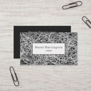 Abstract Artistic Business Card Black White