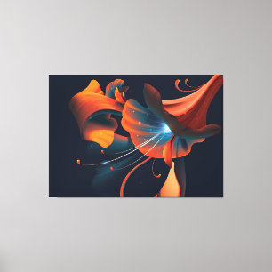 Abstract artistic flower canvas print