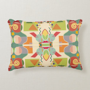 Abstract artistic geometric seamless pattern. Colo Accent Pillow
