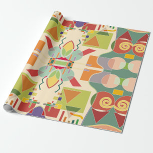Abstract artistic geometric seamless pattern. Colo Wrapping Paper