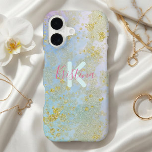Abstract Artistic Modern Glam Chic Glittery Pastel