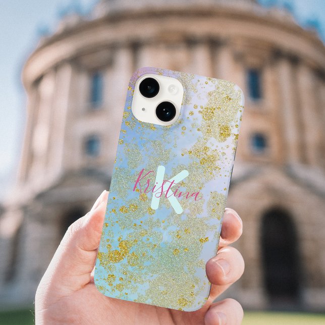 Abstract Artistic Modern Glam Chic Glittery Pastel Case-Mate iPhone Case (Creator Uploaded)
