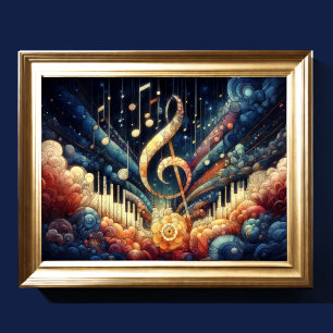Abstract Artistic Music Theme Poster