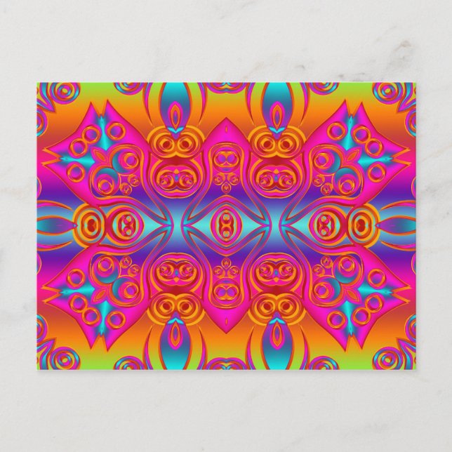 Abstract ARTs - Kaleidoscope 9 Postcard (Front)