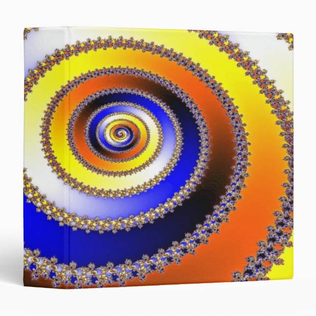 Abstract ARTs - Spiral blue yellow Binder (Front/Spine)