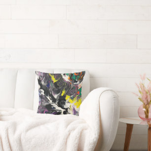 Abstract Artsy Unique Statement Throw Pillow