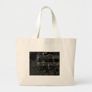 Abstract Artwork Black Large Tote Bag