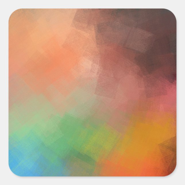 Abstract Artwork Blank Modern Template Elegant Square Sticker (Front)