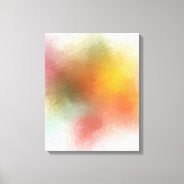 Abstract Artwork Blue Red Yellow Purple Green Pink Canvas Print (Front)