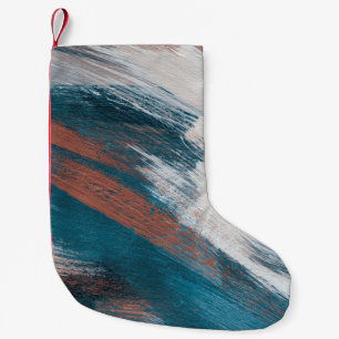 Abstract artwork. Brush strokes on paper. Vintage  Small Christmas Stocking