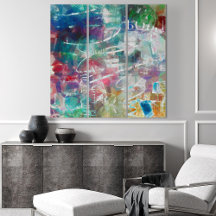 Abstract Artwork Colourful Collage Art Framed Art