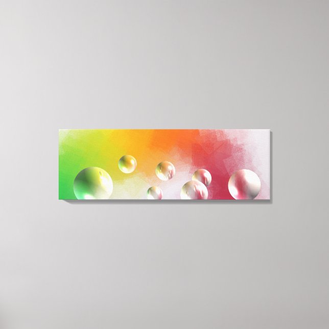 Abstract Artwork Colourful Red Pink Yellow Green Canvas Print (Front)