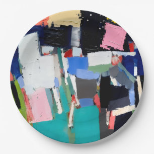Abstract Artwork Composition Paper Plate