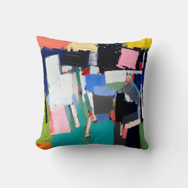 Abstract Artwork Composition  Throw Pillow (Front)