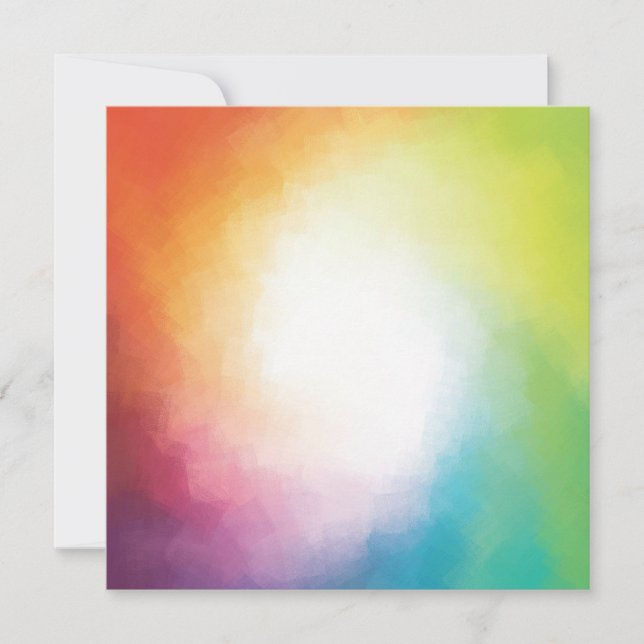 Abstract Artwork Red Yellow Orange Blue Green Card (Front)
