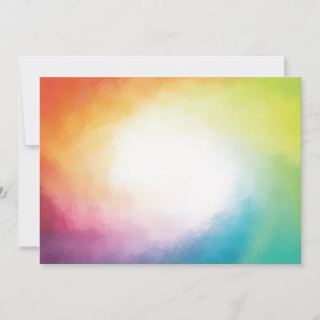 Abstract Artwork Red Yellow Orange Green Blank Card (Front)