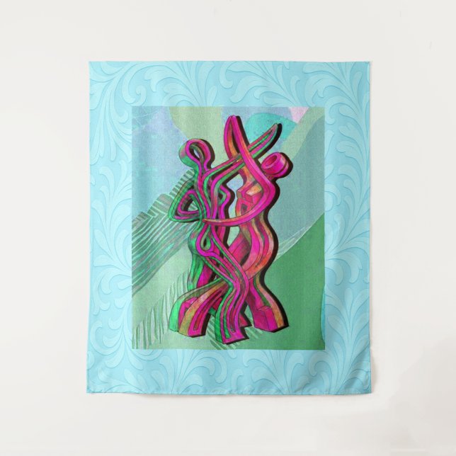 abstract artwork tapestry (Front)