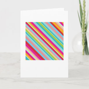 Abstract Arty Greetings Card - Diagonal Stripes