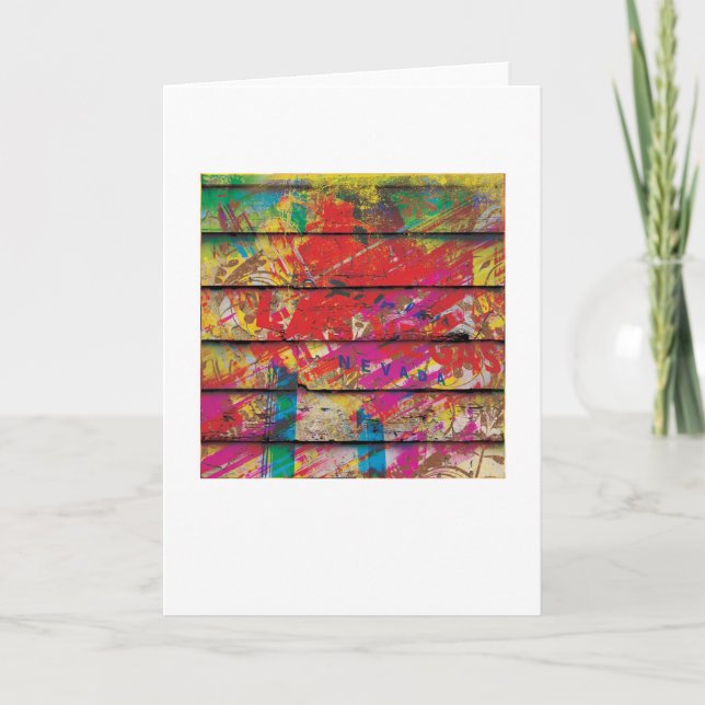 Abstract Arty Greetings Card - Las Vegas (Front)
